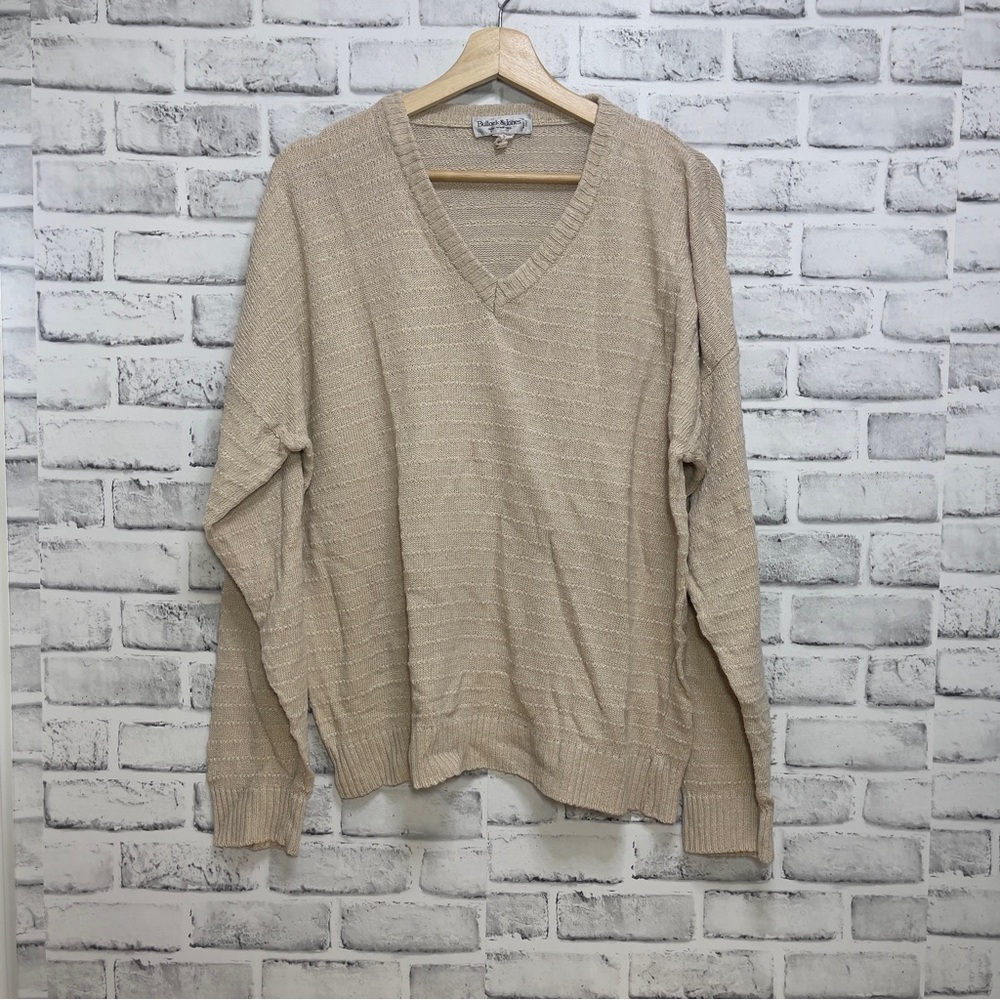 Bullock & Jones Linen and Silk Made in Italy Beige Sweater M/L